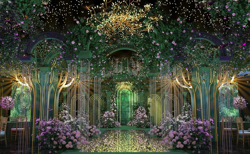 镇巴奇妙森林婚礼堂效果展示