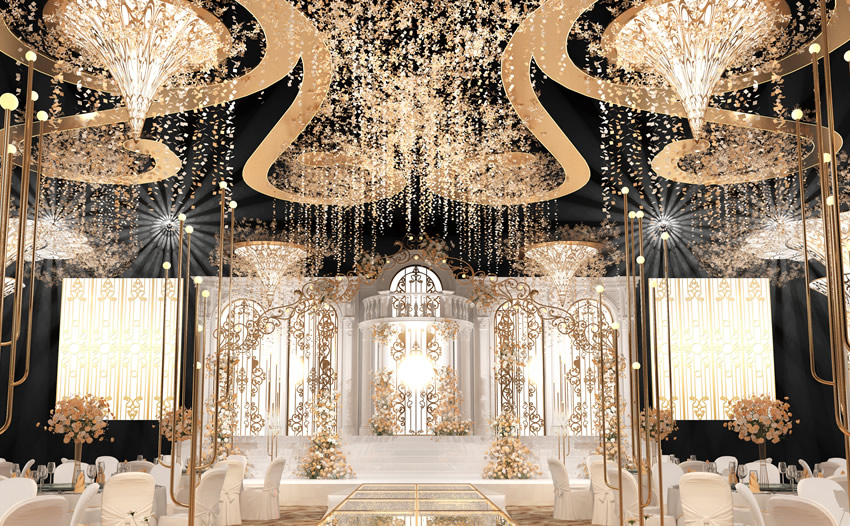 镇巴花木兰喜事汇金色大厅效果展示